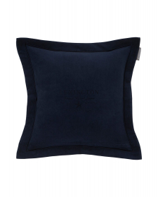 Lexington Hotel Collection Velvet Sham/ Kuddöverdrag With Embroidery Dark Blue