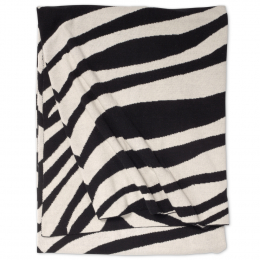 Pläd Zebra 130x170 Svart